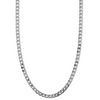 Elegant halsband i vitguld med platt länk