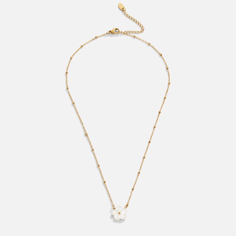 Halsband med vit blomsterblomma