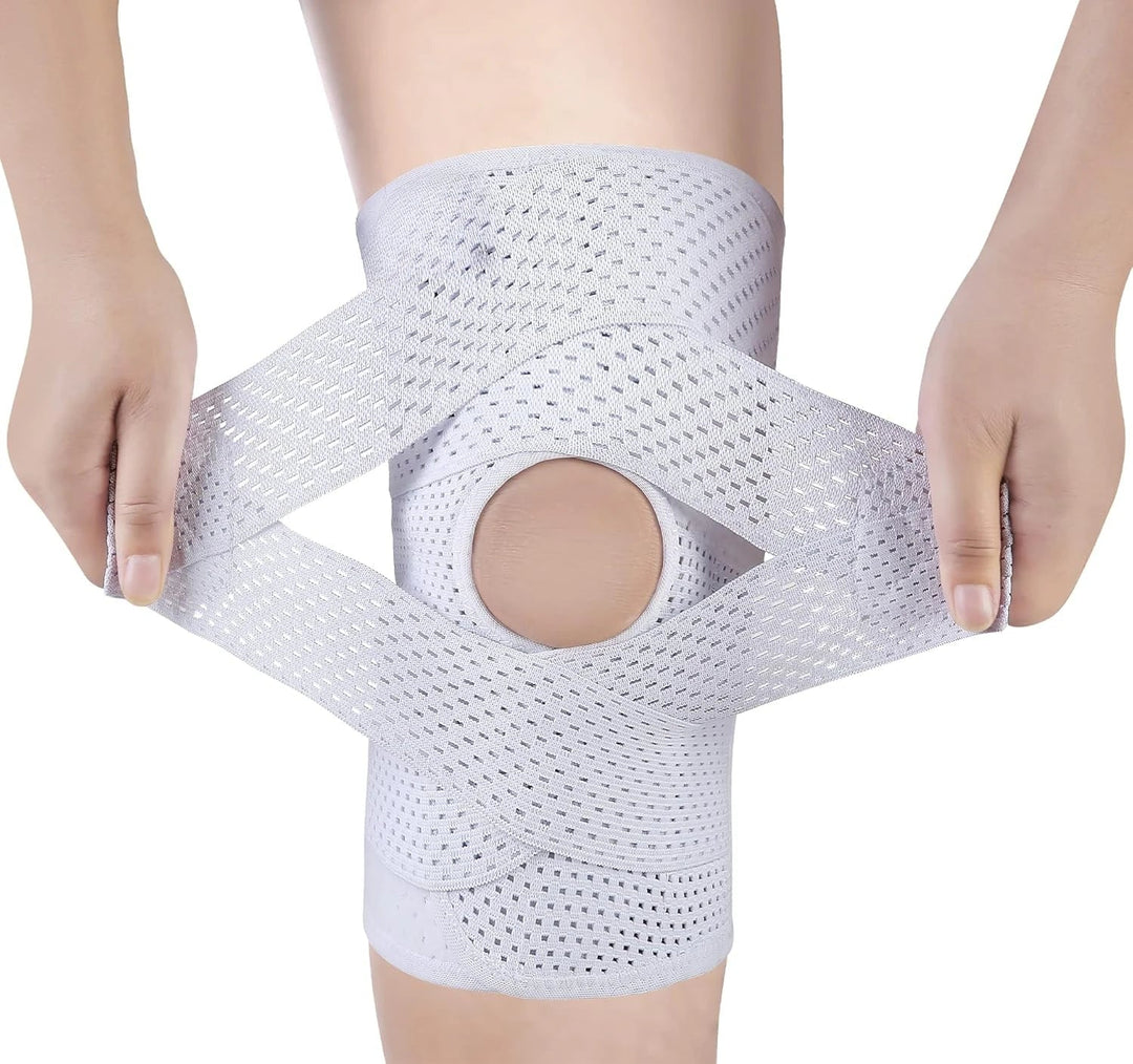 Knäbandage med justerbart kompressionssystem
