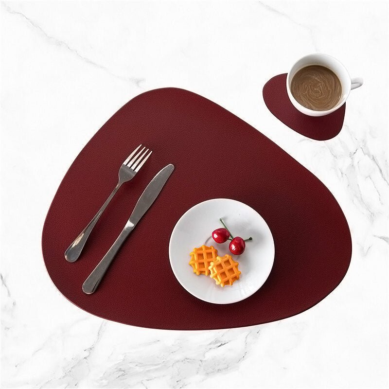 Vattenavvisande placemat-set i läder - Tablevo