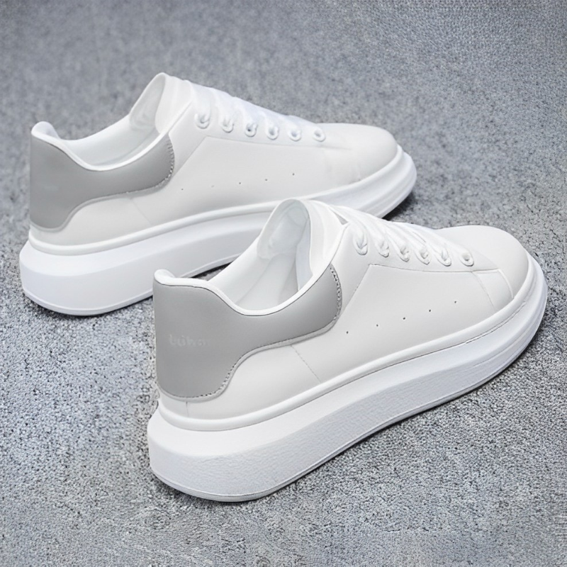 Vita sneakers för män | Tjock och bekväm sula | Tidlös design