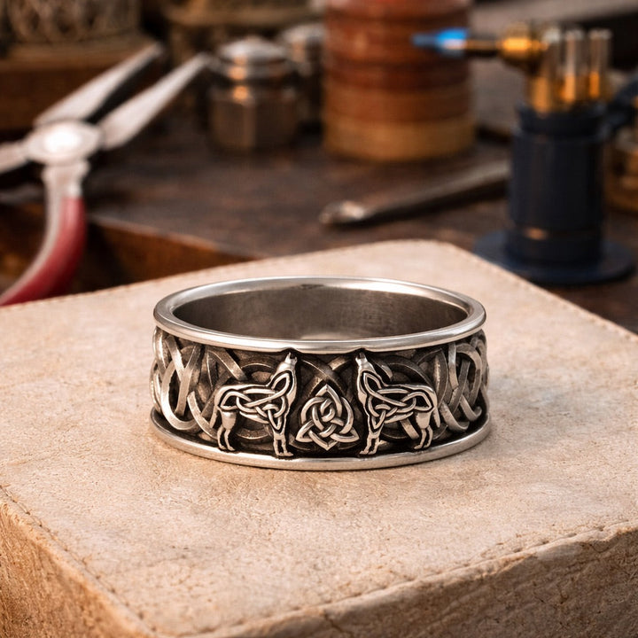 Viking Varg Ring Statement-smycke