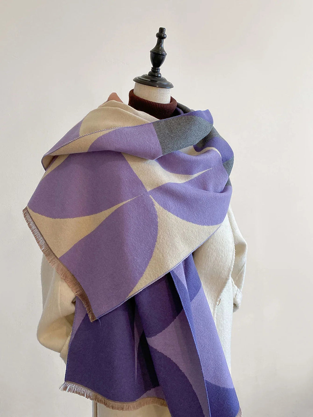 Vändbar kashmirscarf för dam – elegans och värme