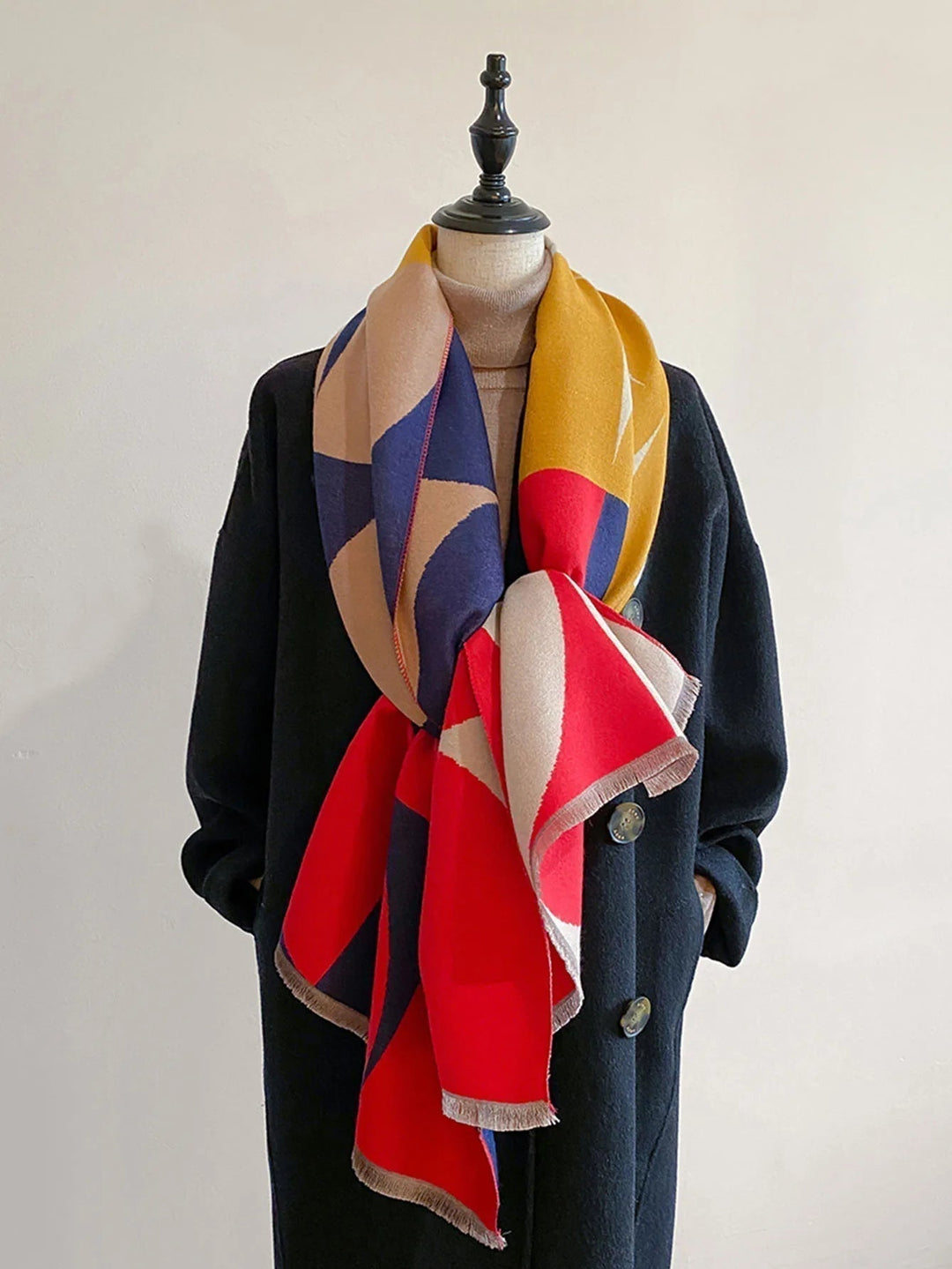 Vändbar kashmirscarf för dam – elegans och värme
