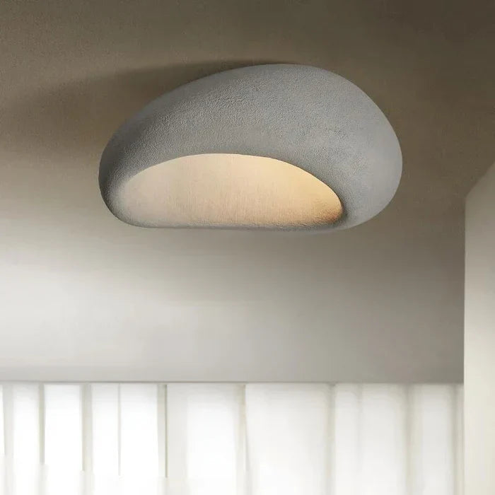 LED-taklampa i wabi-sabi-stil – dekorativ plafond med organisk form