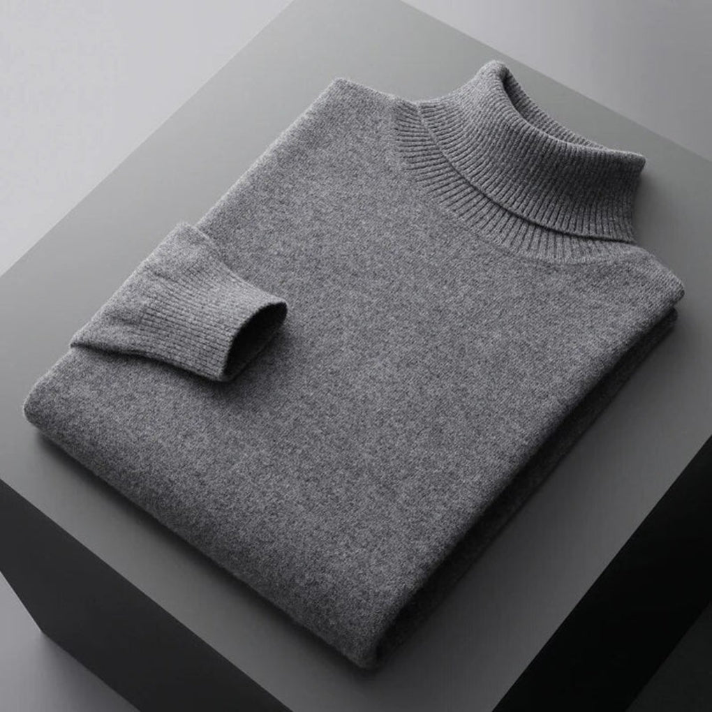 Herresweater med polotrøje – Elegant lag-på-lag-model med raffineret look