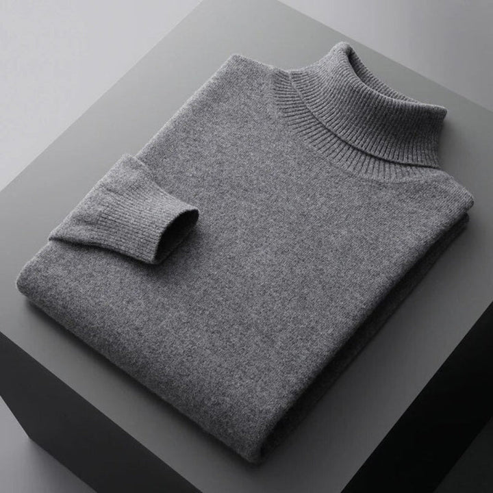 Herresweater med polotrøje – Elegant lag-på-lag-model med raffineret look