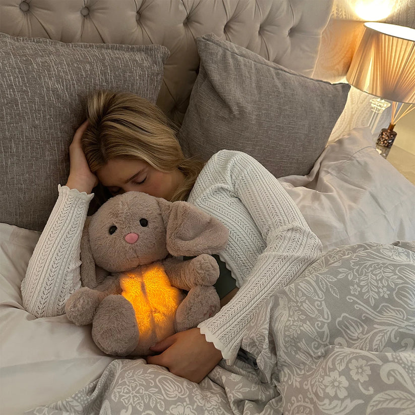 Mysig gosedjursvän med simulering & nattlampa | Stresslindring