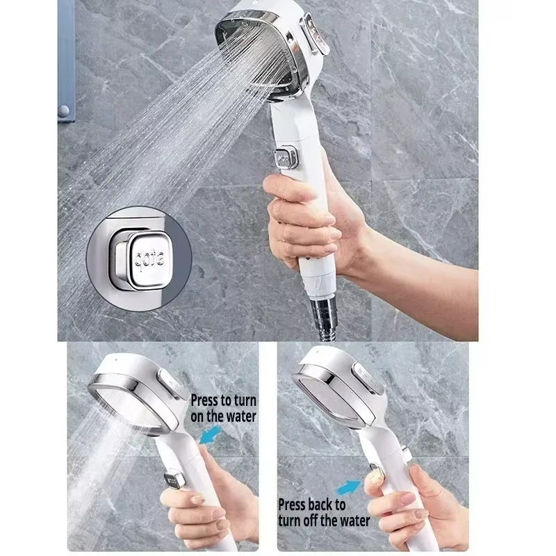 AquaPulse duschmunstycke - högt tryck | justerbara sprejlägen